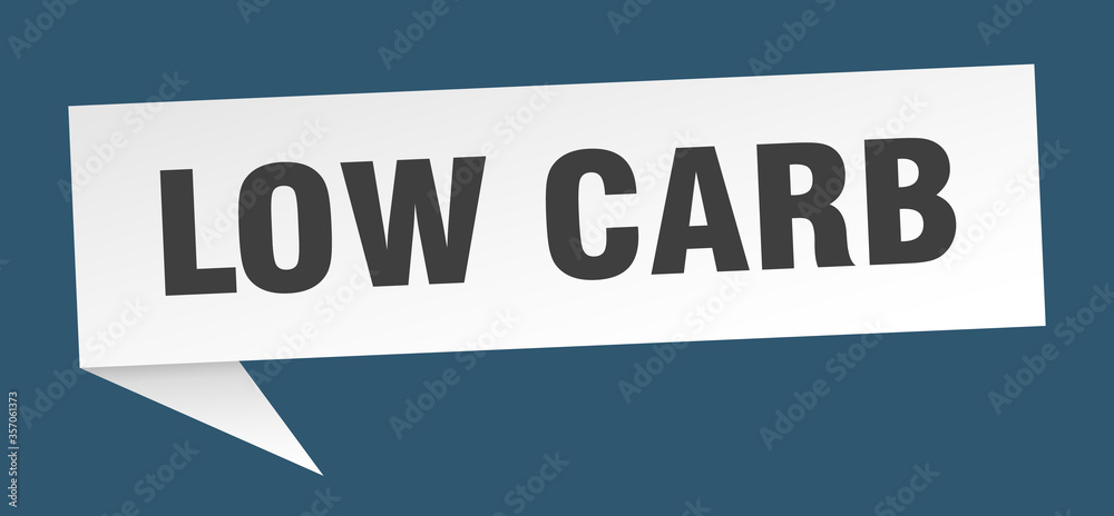 low carb banner. low carb speech bubble. low carb sign