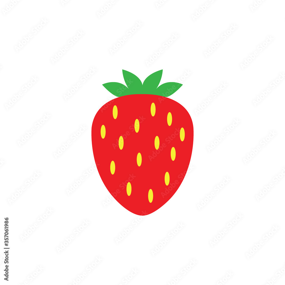 Fototapeta premium strawberry icon vector fruit fresh sign