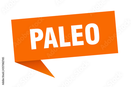 paleo banner. paleo speech bubble. paleo sign