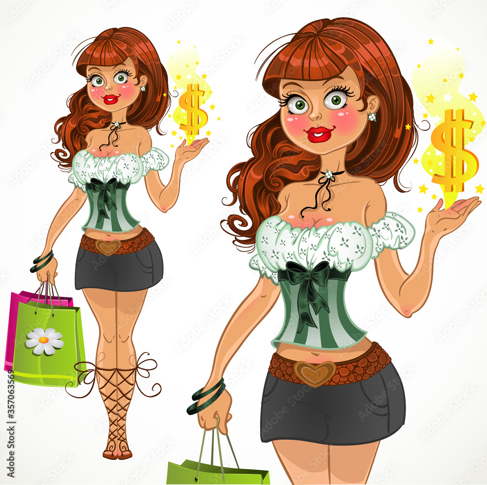 Sweet shopping fashion girl Sweet shopping fashion girl