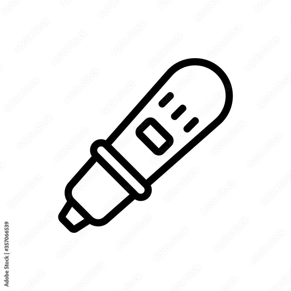 3d pen electronic device icon vector. 3d pen electronic device sign. isolated contour symbol illustration 3d pen electronic device icon vector. 3d pen electronic device sign. isolated contour symbol illustration