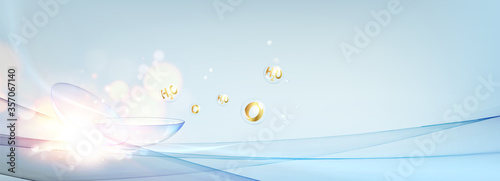 Blue contact lenses for your eye health.