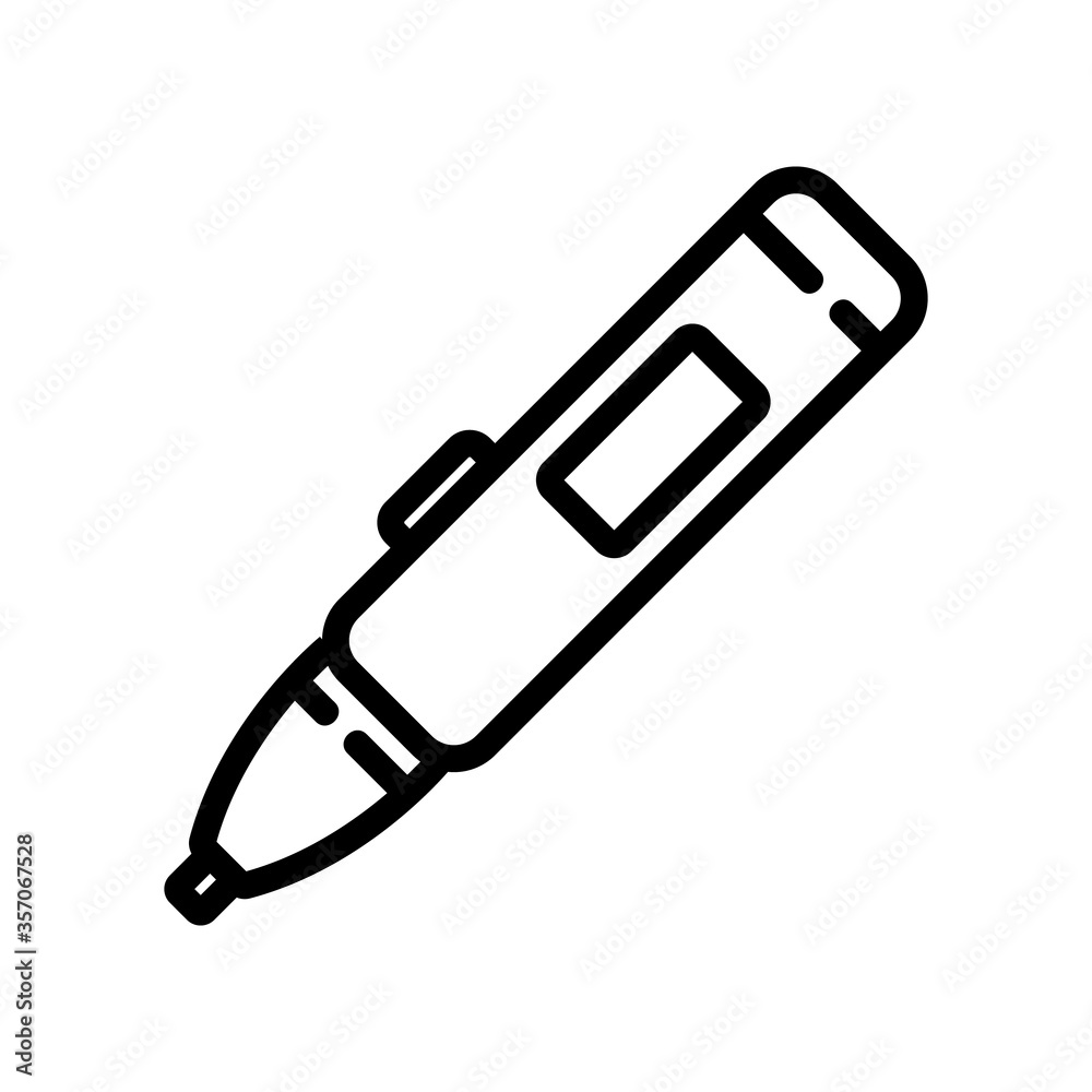 3d pen equipment icon vector. 3d pen equipment sign. isolated contour symbol illustration