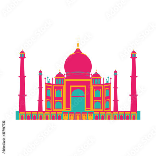 taj mahal mosque temple icon