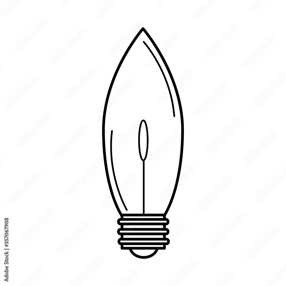 electric light bulb, eco idea metaphor, isolated icon line style electric light bulb, eco idea metaphor, isolated icon line style