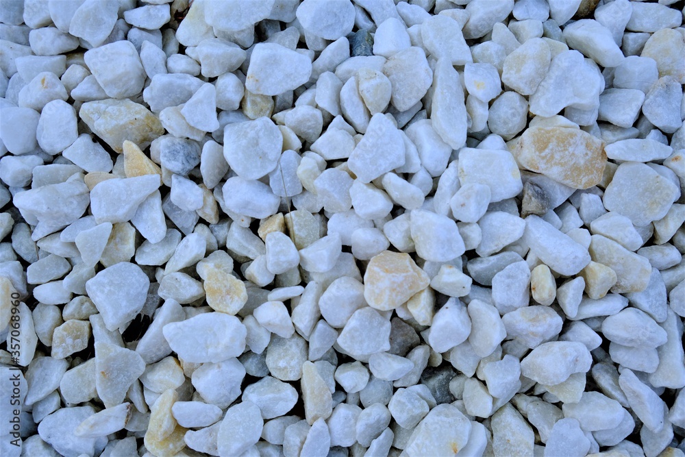 background of small white stones