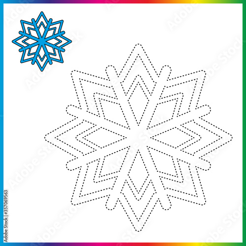  connect the dots and coloring page. Worksheet - game for kids. Restore dashed line - trace game for children. puzzle game