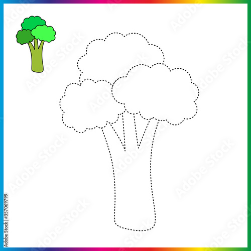  connect the dots and coloring page. Worksheet - game for kids. Restore dashed line - trace game for children. puzzle game