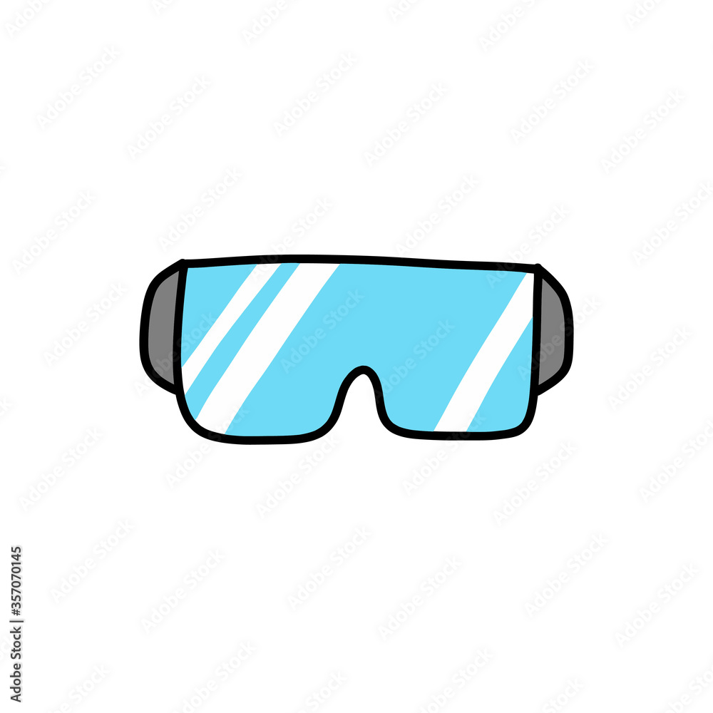 protective glasses doodle icon, vector illustration protective glasses doodle icon, vector illustration