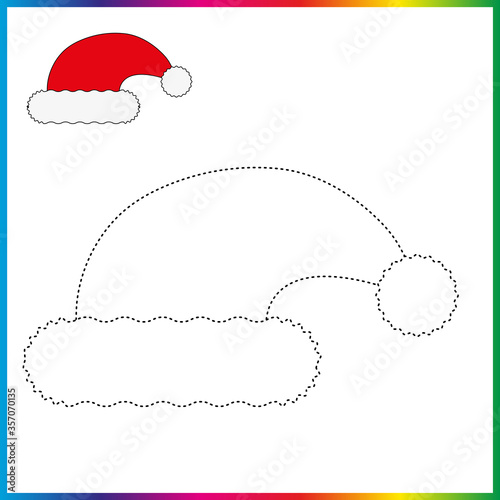  connect the dots and coloring page. Worksheet - game for kids. Restore dashed line - trace game for children. puzzle game