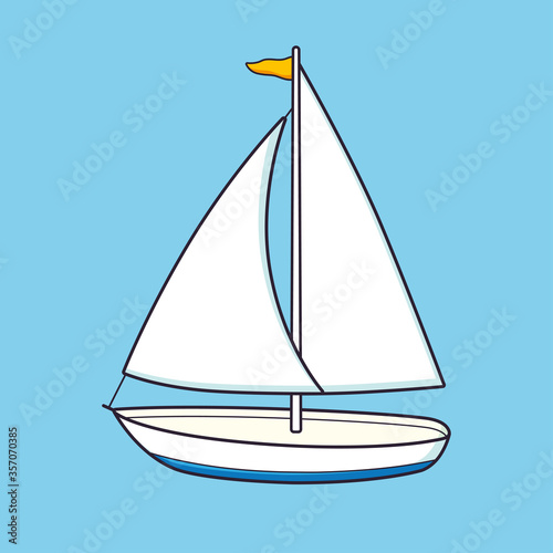 Fototapeta Naklejka Na Ścianę i Meble -  Sailboat or sailing yacht