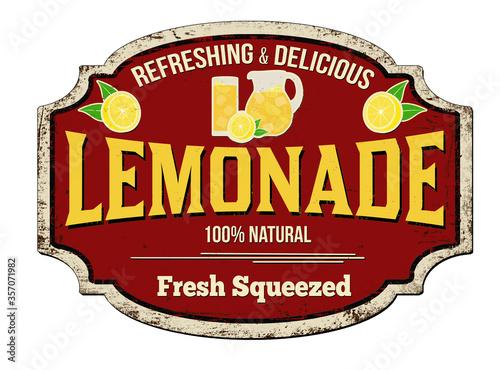 Lemonade vintage rusty metal sign