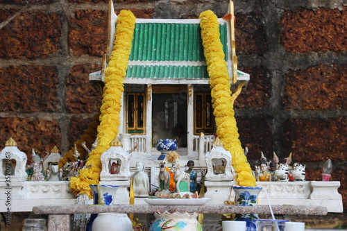 Thai spirit house ; shrine of the household god ; joss house photo