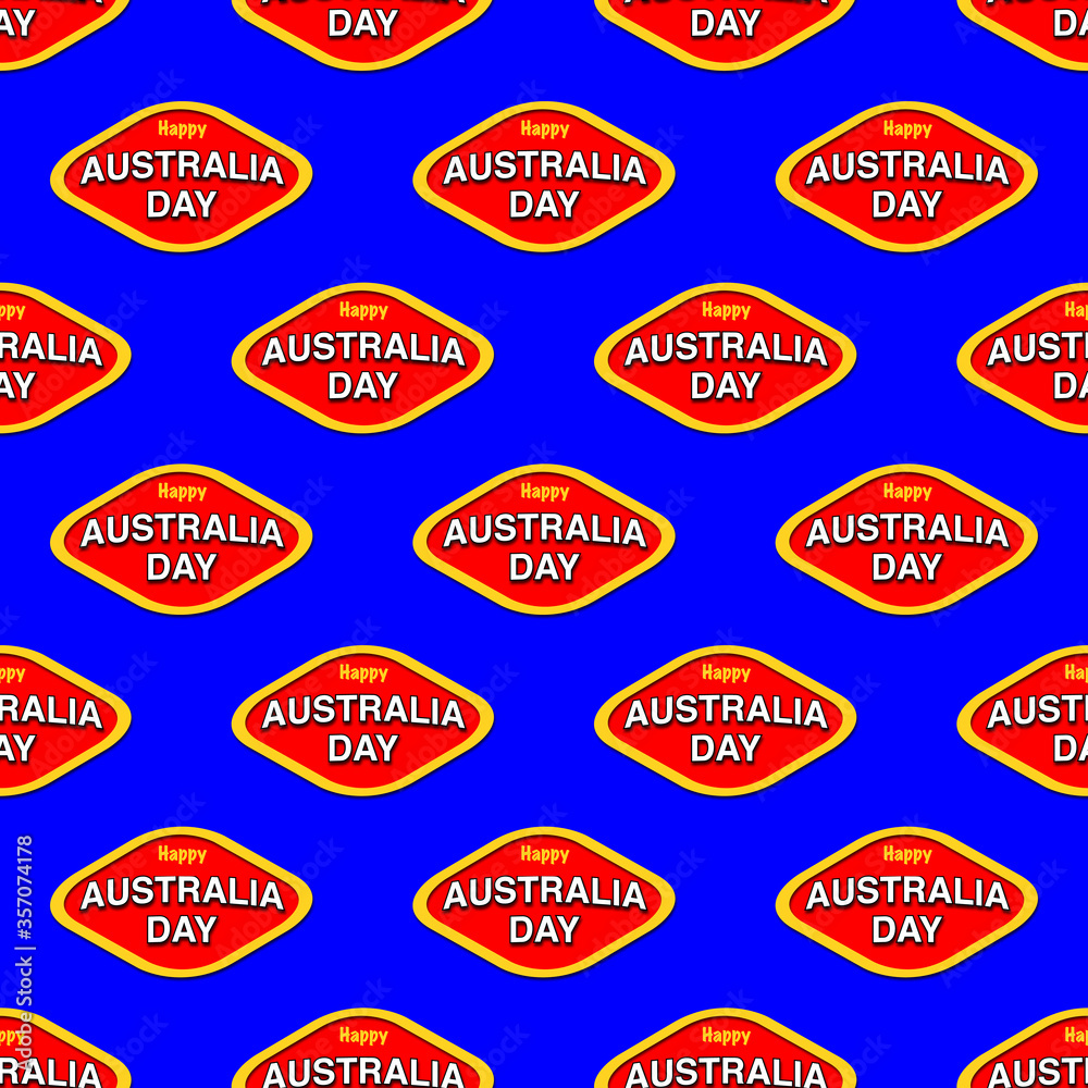 Australia Day in shape of vegemite logo in a seamless repeat background pattern Australia Day in shape of vegemite logo in a seamless repeat background pattern