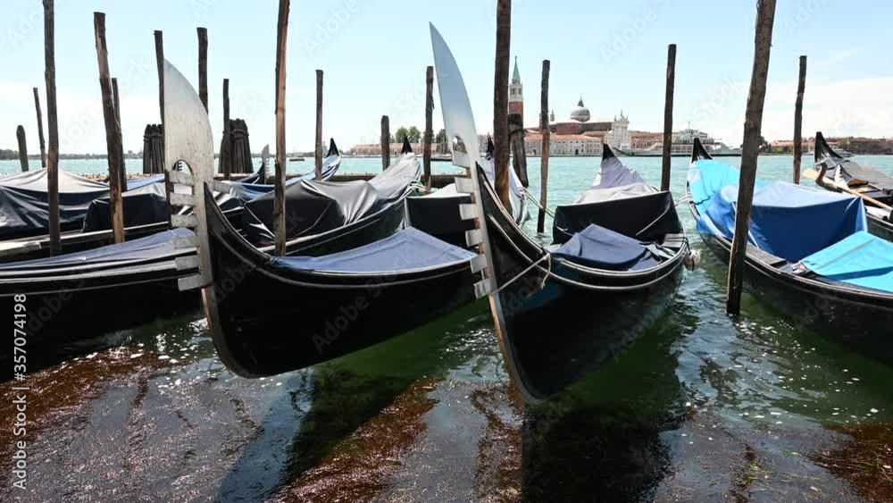 Venice, Italy - Historic buildings between the canals of the lagoon city Venice, Italy - Historic buildings between the canals of the lagoon city
