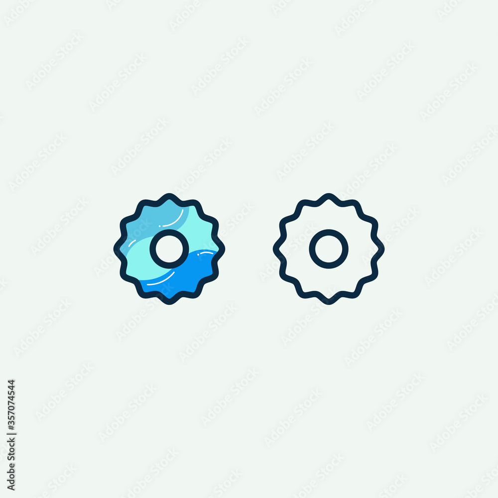 Obraz premium Email icon on blue, bundle symbol flat design