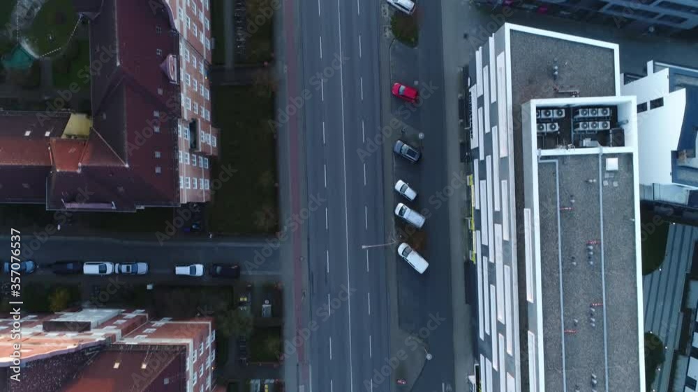 Drone Tophot on empty streets in Hamburg while corona lockdown Drone Tophot on empty streets in Hamburg while corona lockdown