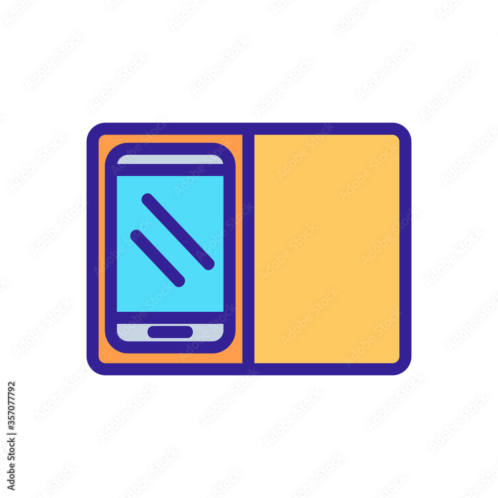 flip phone case icon vector. flip phone case sign. isolated color symbol illustration flip phone case icon vector. flip phone case sign. isolated color symbol illustration