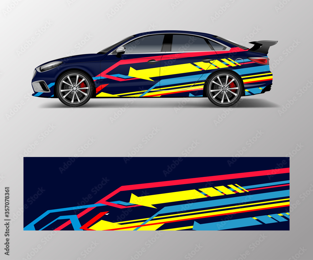 wrap design for custom sport car. Sport racing car wrap decal and sticker design. wrap design for custom sport car. Sport racing car wrap decal and sticker design.