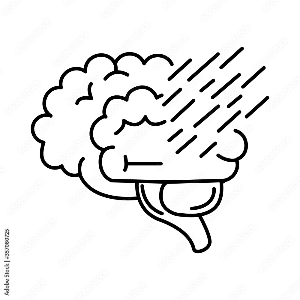 alzheimer disease, mental disorder decrease in human memory ability line style icon alzheimer disease, mental disorder decrease in human memory ability line style icon