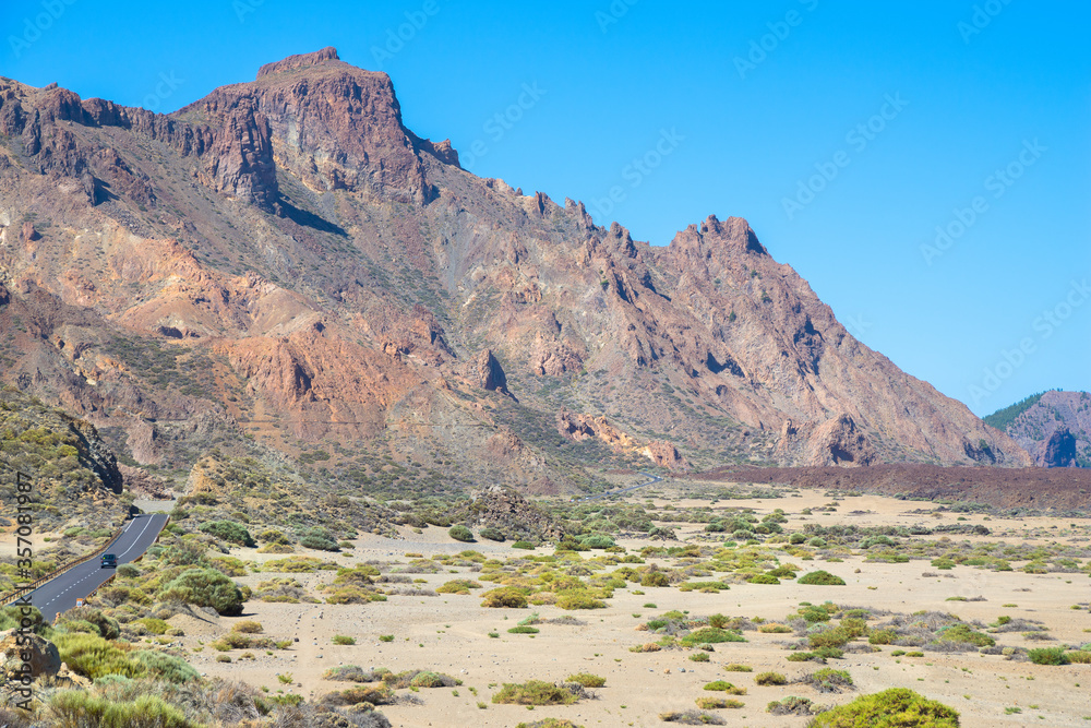 Beautiful view of Teide National Park from Llano de Ucanca viewpoint - Santa Cruz de Tenerife, Canary Islands, Spain Beautiful view of Teide National Park from Llano de Ucanca viewpoint - Santa Cruz de Tenerife, Canary Islands, Spain