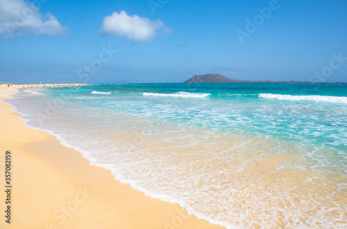 Beautiful view of  Grandes Playas in Corralejo Natural Park - Fuerteventura, Canary Islands, Spain photo