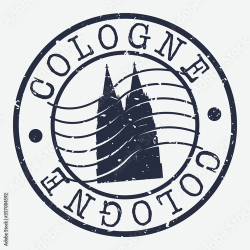 Cologne Germany Stamp Postal. Silhouette Seal. Passport Round Design. Vector Icon. Design Retro Travel. National Symbol.