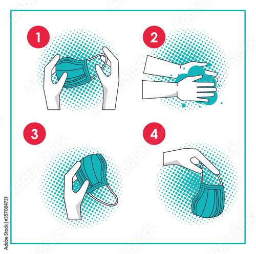 how to remove the surgical mask covid19 infographic