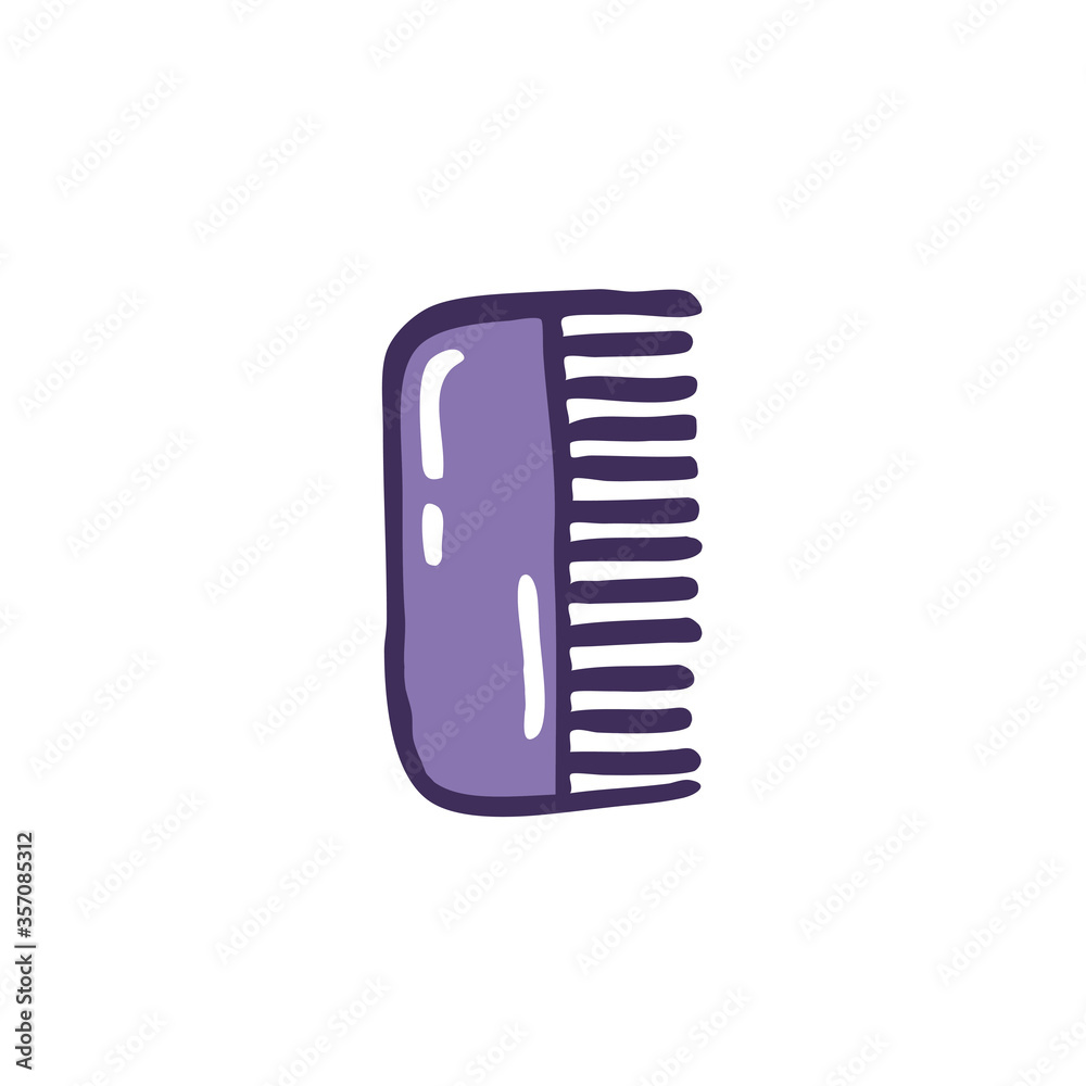 comb doodle icon, vector illustration comb doodle icon, vector illustration