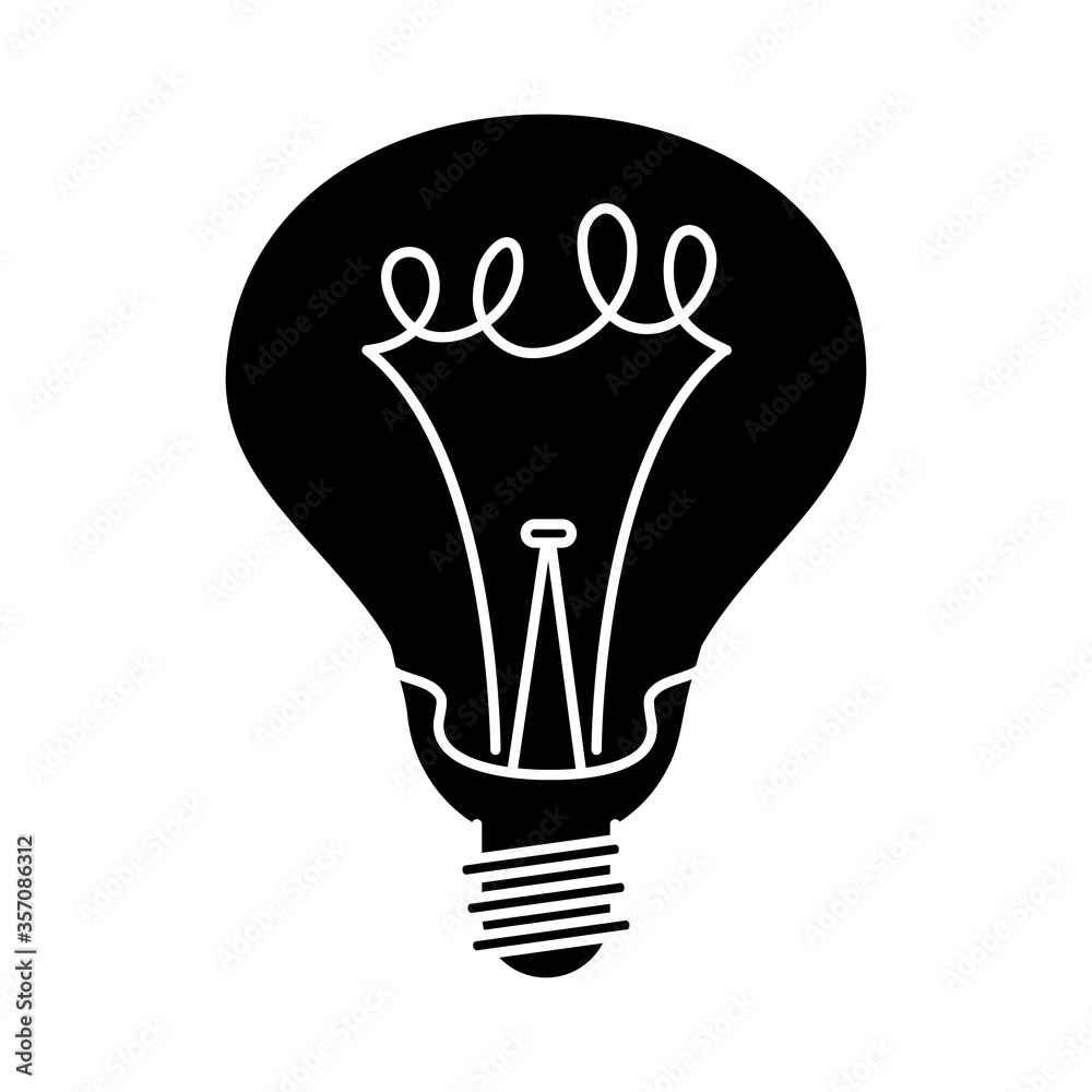 electric light bulb, round lamp, eco idea metaphor, isolated icon silhouette style electric light bulb, round lamp, eco idea metaphor, isolated icon silhouette style