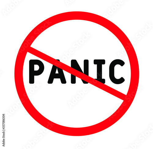 Don't panic icon vector. Don't panic symbol. Linear style sign for mobile concept and web design. Don't panic symbol illustration. Pixel vector graphics - Vector.