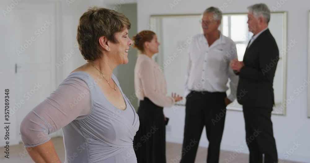 Caucasian senior woman spending time in a ballroom Caucasian senior woman spending time in a ballroom