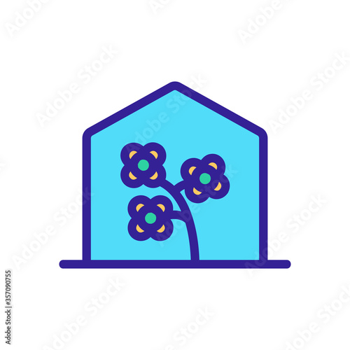 canola in greenhouse icon vector. canola in greenhouse sign. isolated color symbol illustration