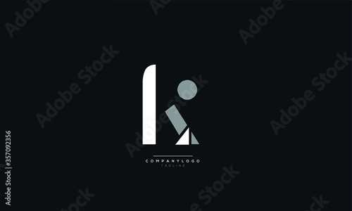 LK Letter Logo Alphabet Design Icon Vector Symbol
