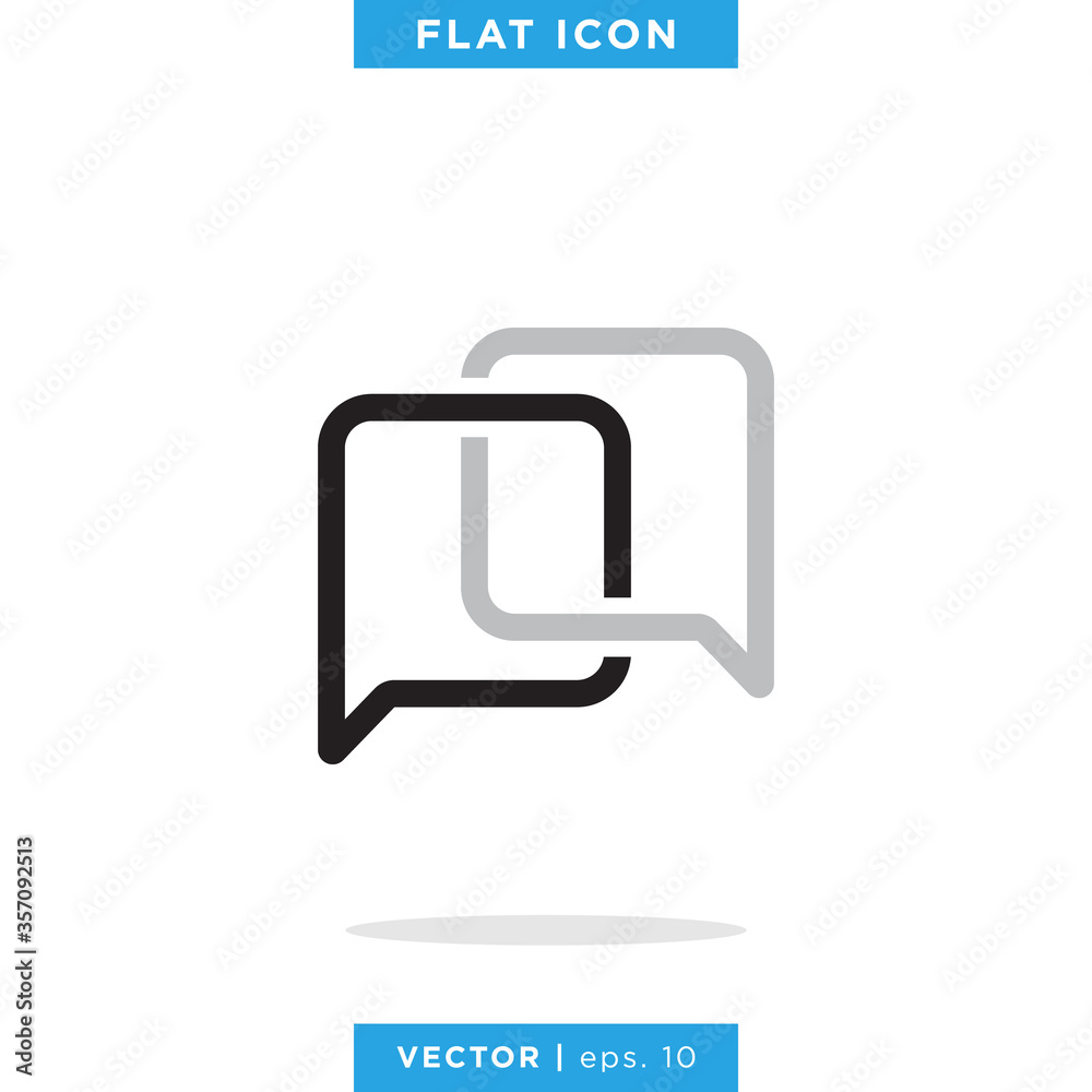 Chat icon vector design template Chat icon vector design template