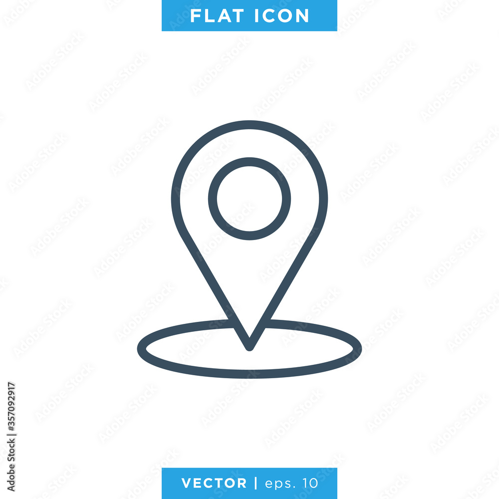 Map pin icon vector design template. Editable stroke Map pin icon vector design template. Editable stroke