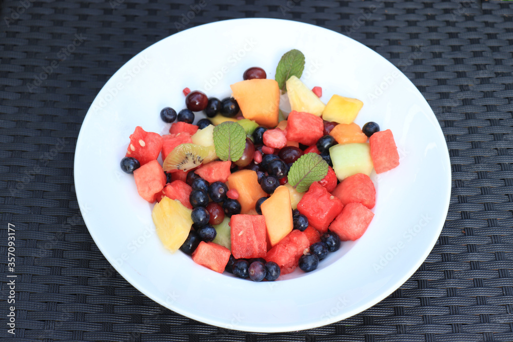 Fresh juicy fruit salad