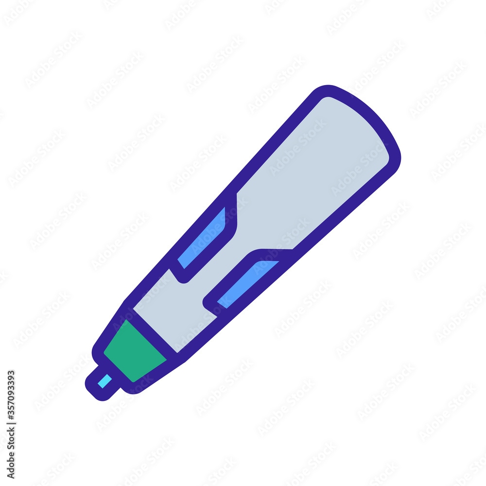 3d pen gadget icon vector. 3d pen gadget sign. isolated color symbol illustration