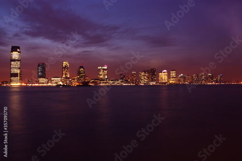 New Jersey night photography over hudson river