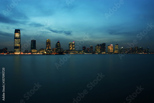 New Jersey night photography over hudson river