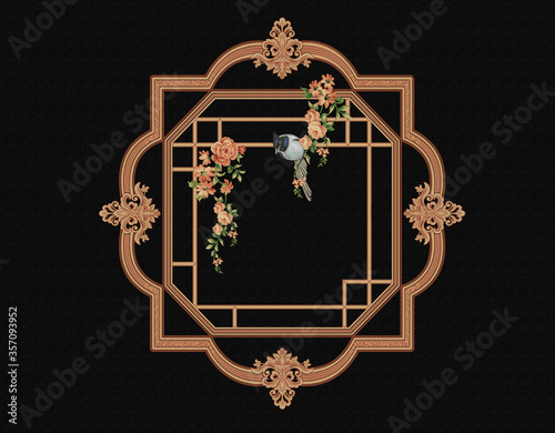 Flower, bird and plant design, the artistic expression of Oriental culture,New Chinese style