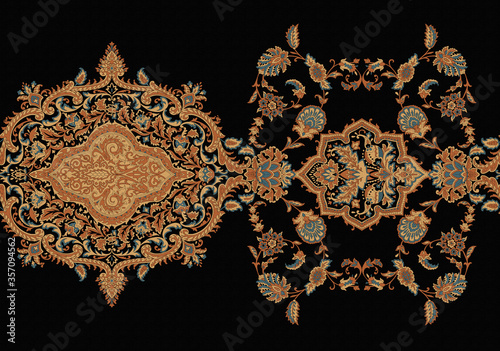 Classic paisley and fine lace pattern, Persian pattern，suitable for textile clothing and wallpaper design, invitation design