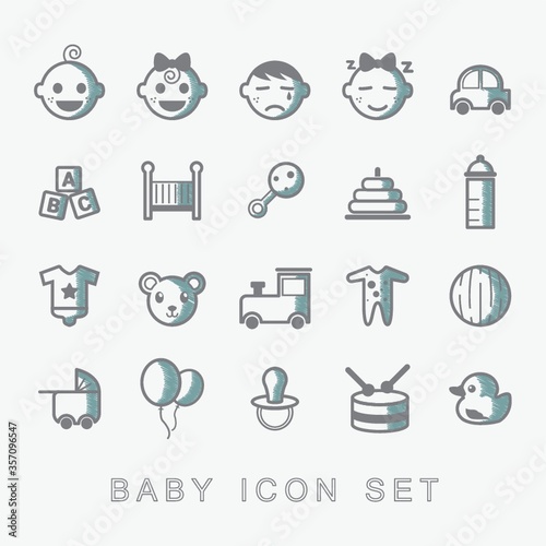 baby icon set