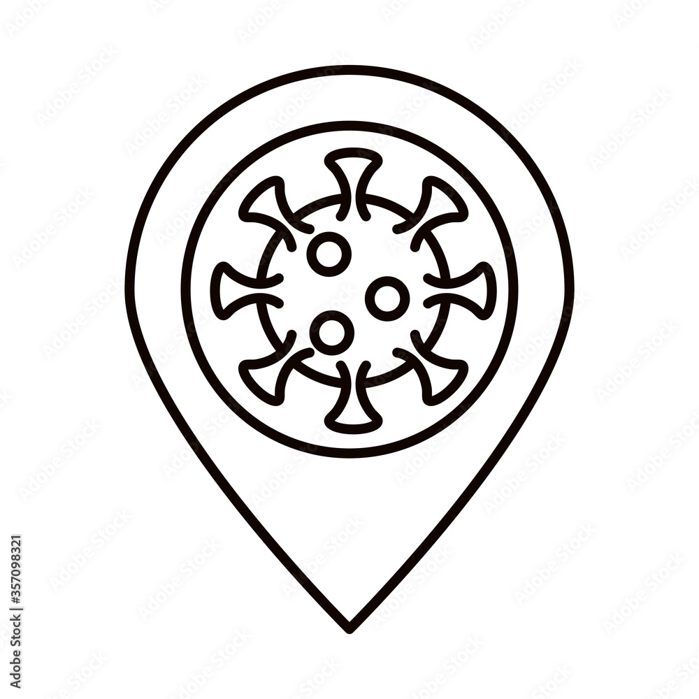 covid 19 coronavirus prevention, virus pathogen pointer, spread outbreak pandemic line style icon