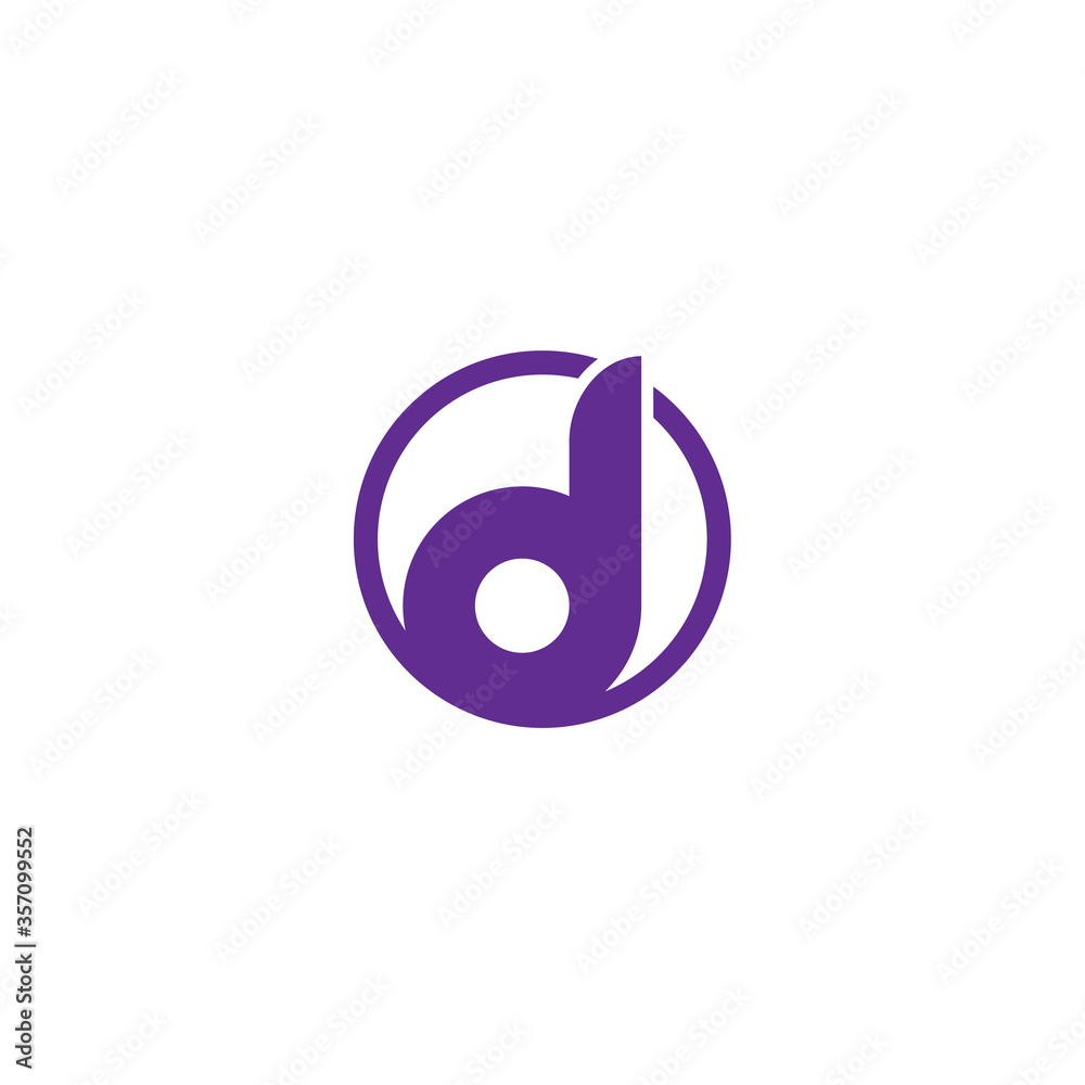 initial letter d logo lowercase in circle design template initial letter d logo lowercase in circle design template