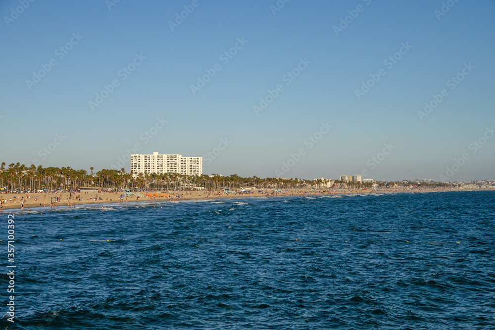 View of Santa Monica Beach in Los Angeles