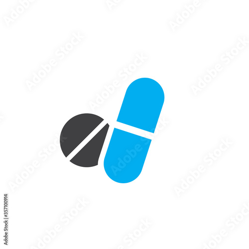 Pills and capsule icon,medical icon vector