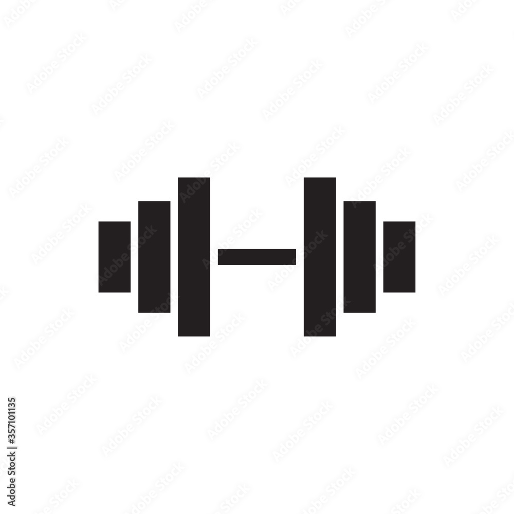 barbell icon glyph style design