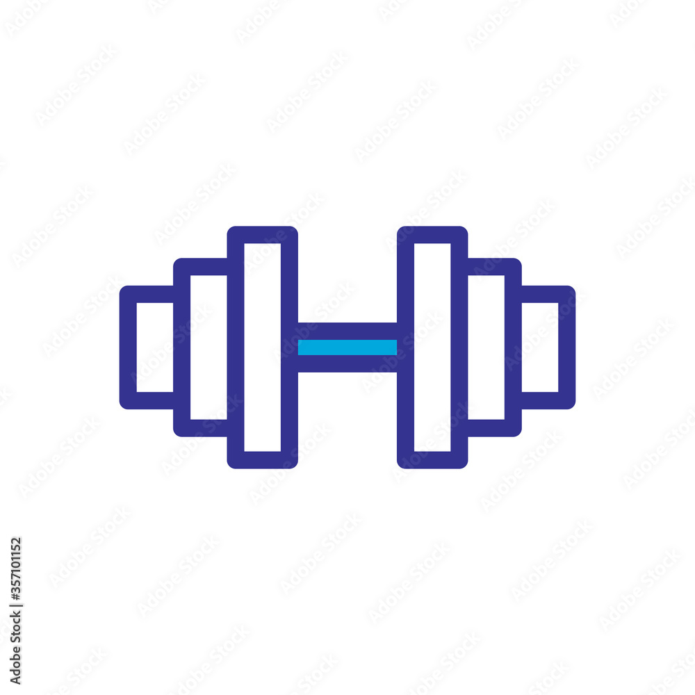 barbell icon color style design barbell icon color style design