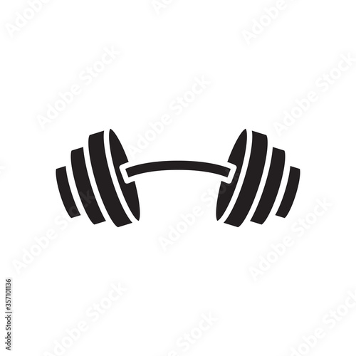 barbell icon glyph style design